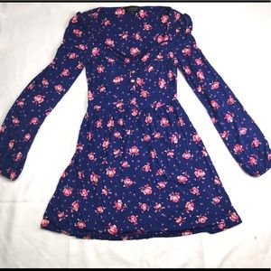 Top shop blue floral dress